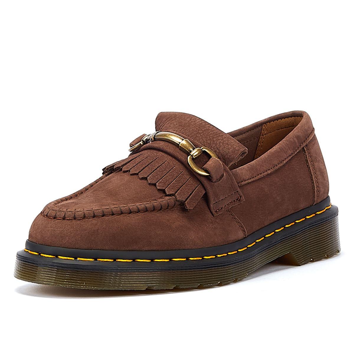 Dr. Martens Adrian Snaffle Nubuck Dark Loafers in Brown | Lyst