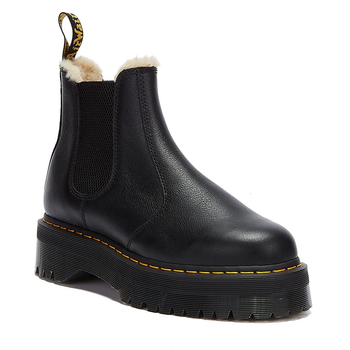 quad fur lined platform boots