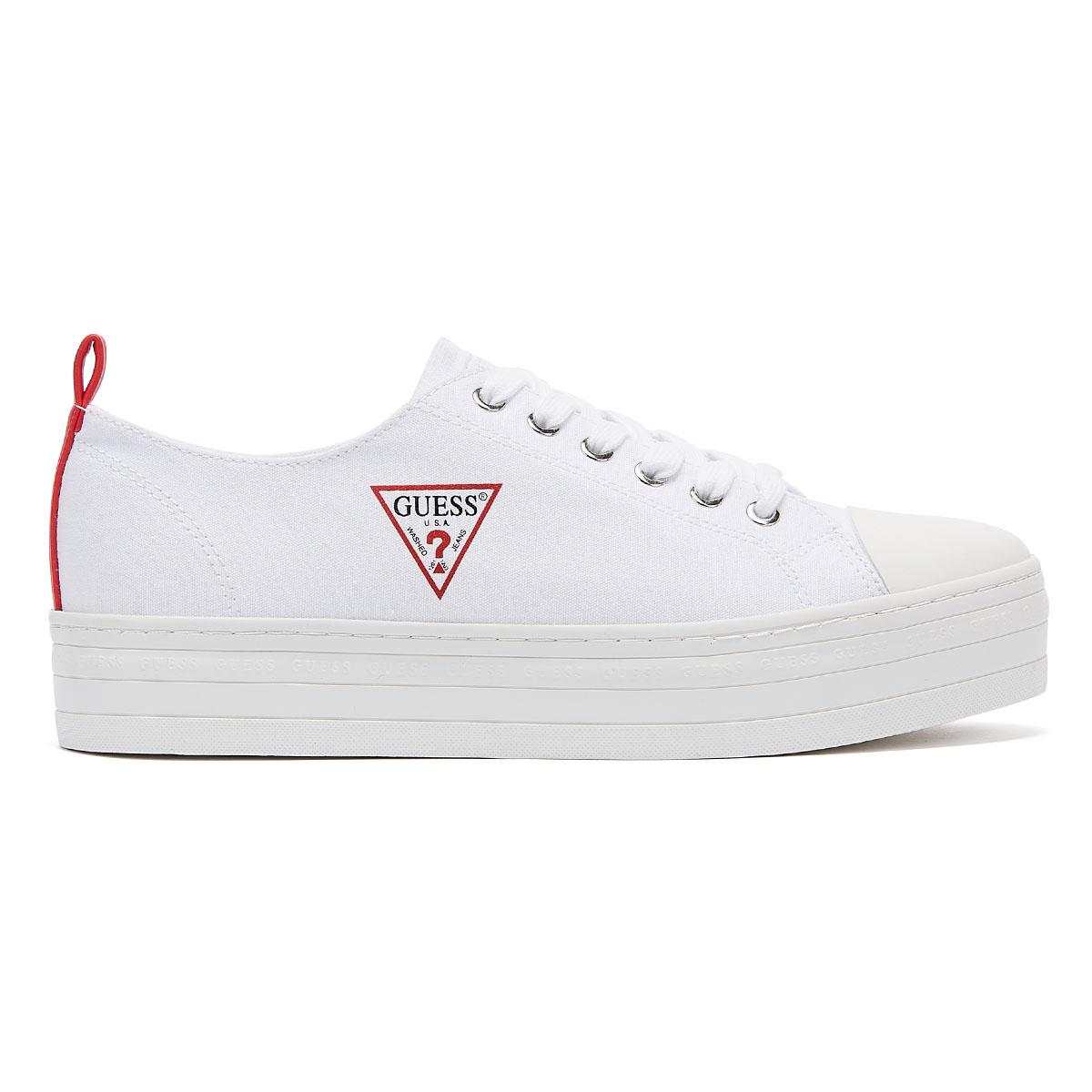 guess womens white trainers