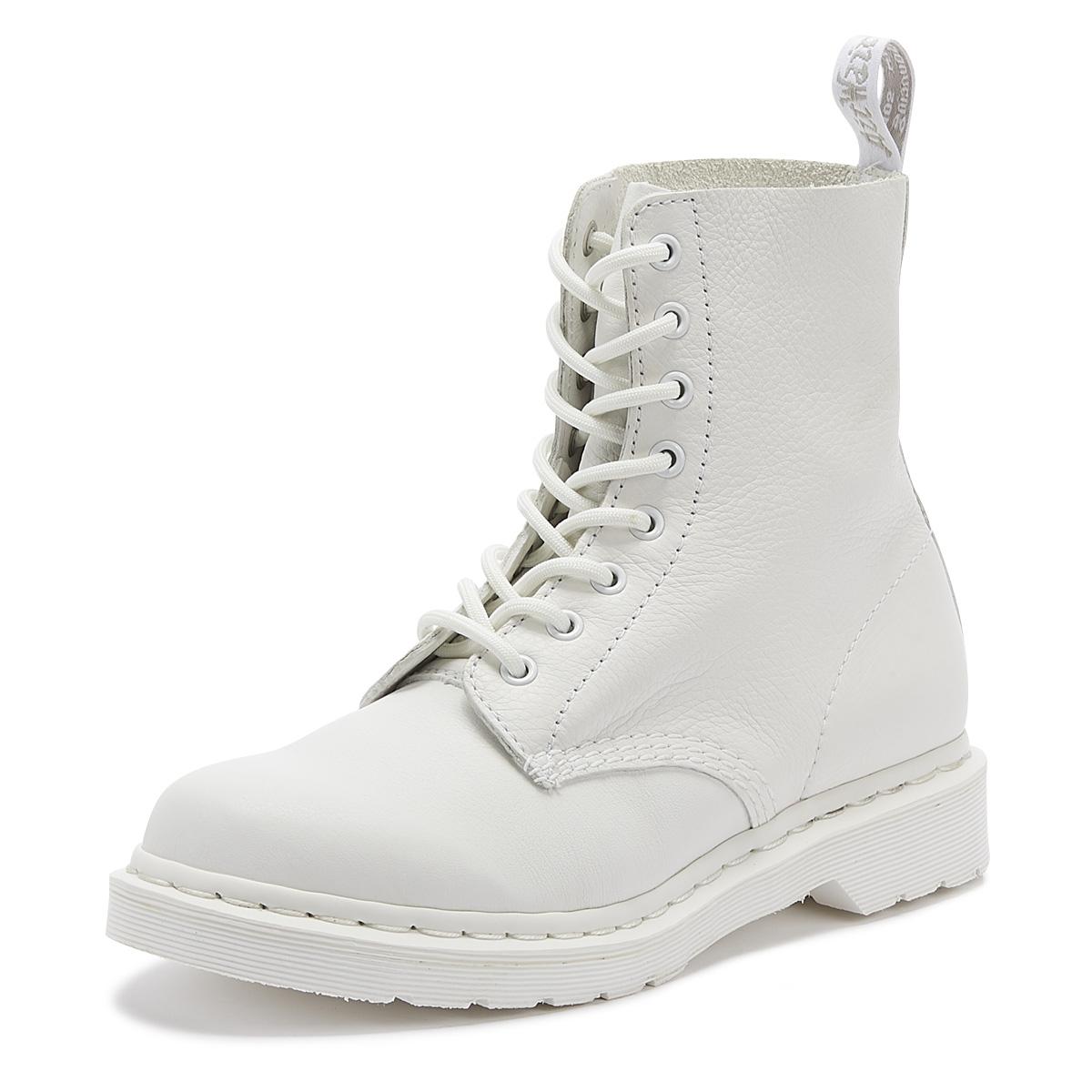 Dr. Martens Leather Dr. Martens 1460 Pascal Virginia Womens White Mono Boots - Lyst