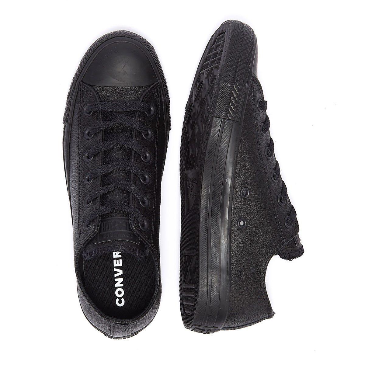 converse all star ox leather black