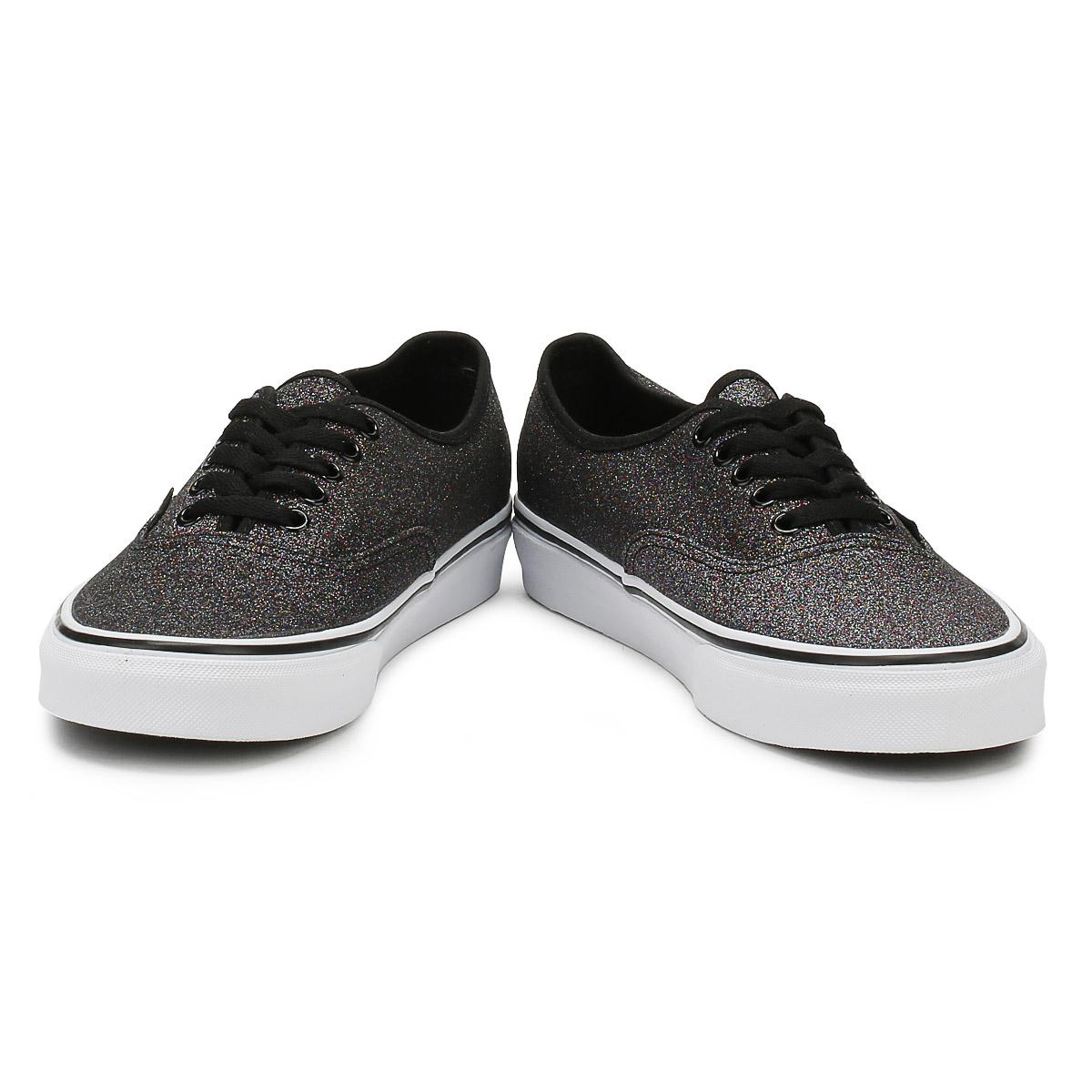 black rainbow glitter vans