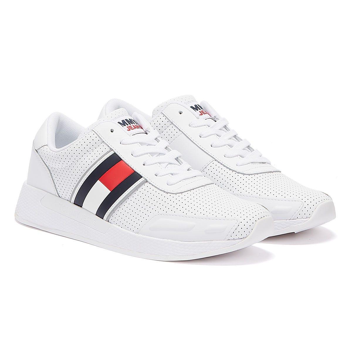 Tommy Hilfiger Perforated Leather Trainers Top Sellers, 52% OFF |  www.chine-magazine.com
