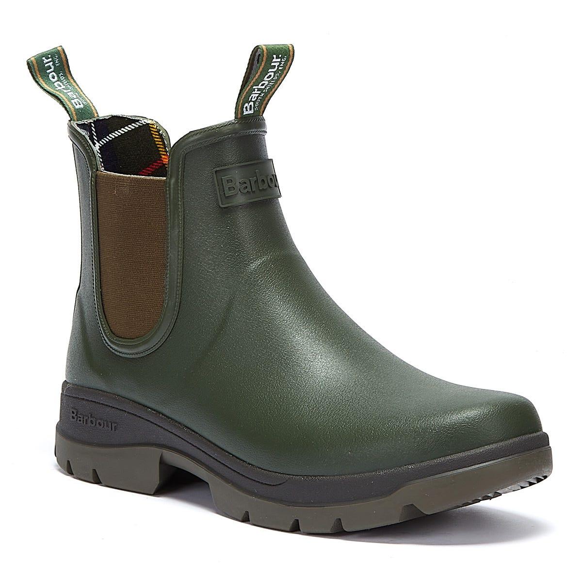 Barbour Fury Chelsea Olive Green Wellies in Brown for Men | Lyst UK