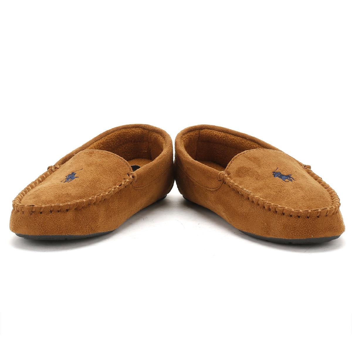 polo ralph lauren dezi ii tan moccasin slippers