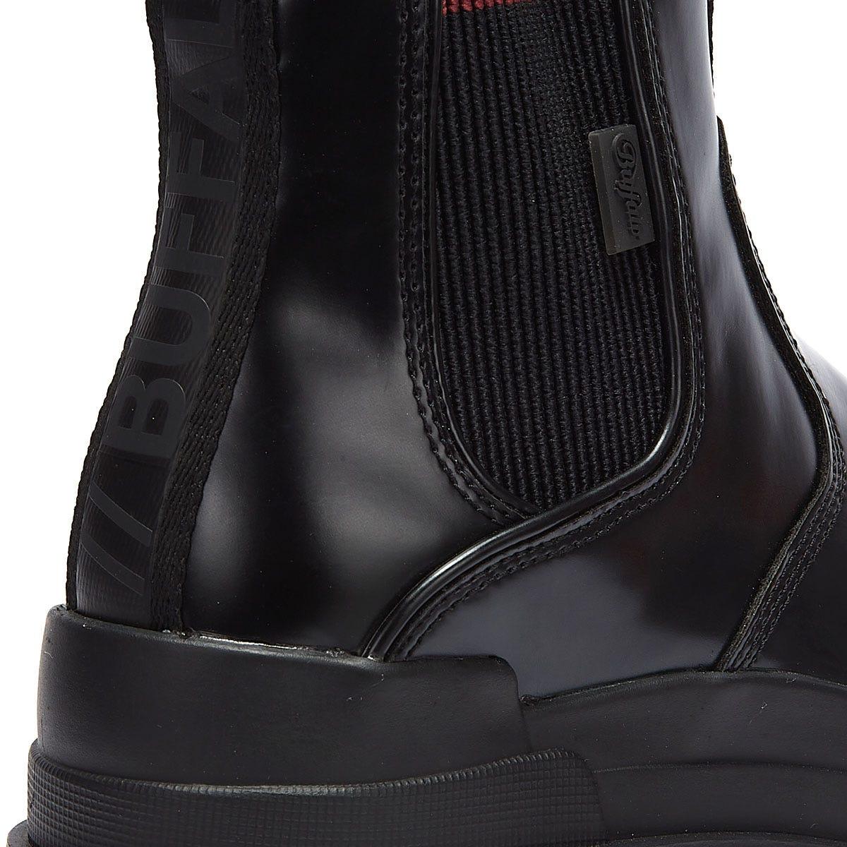 buffalo black aspha mid trainers