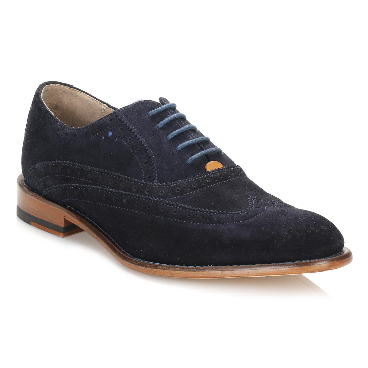 mens navy brogues