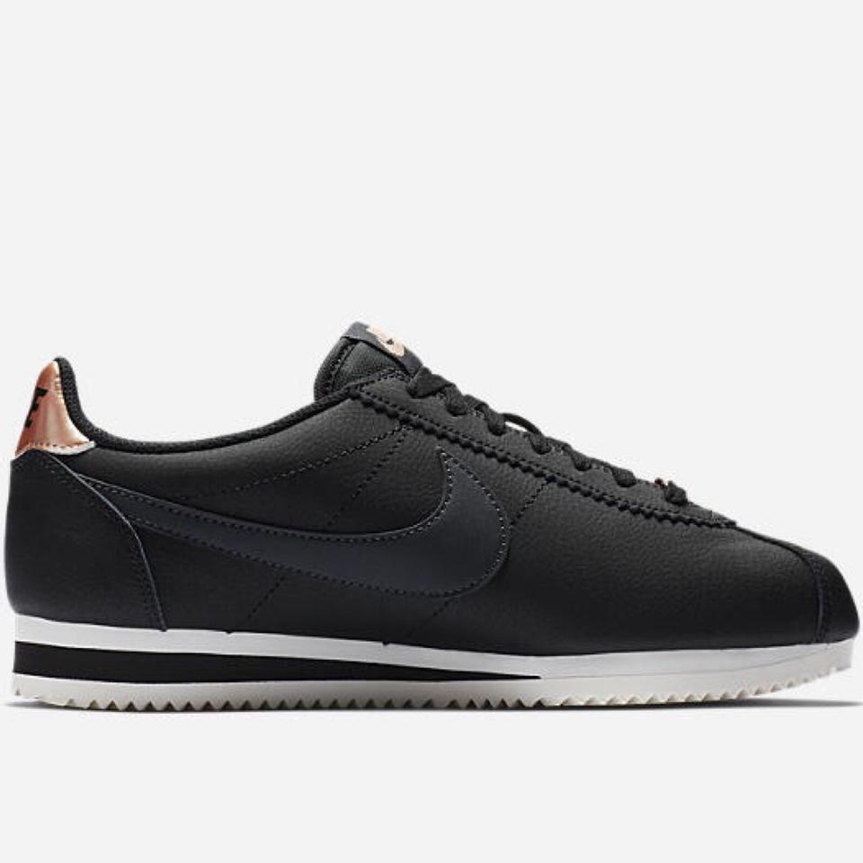 nike black and rose gold cortez