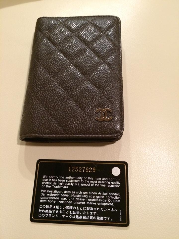 Chanel Leather Dark Brown Caviar Card Case Wallet Lyst