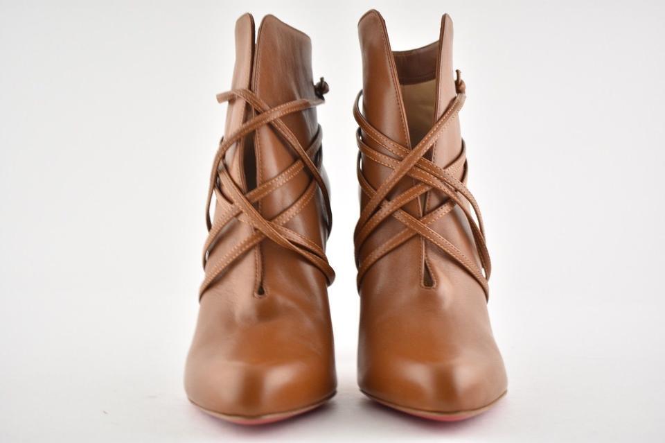 shiny leather booties