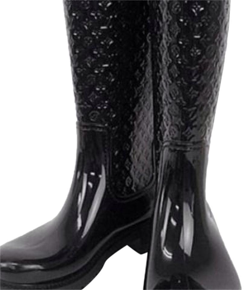 black rain boot booties