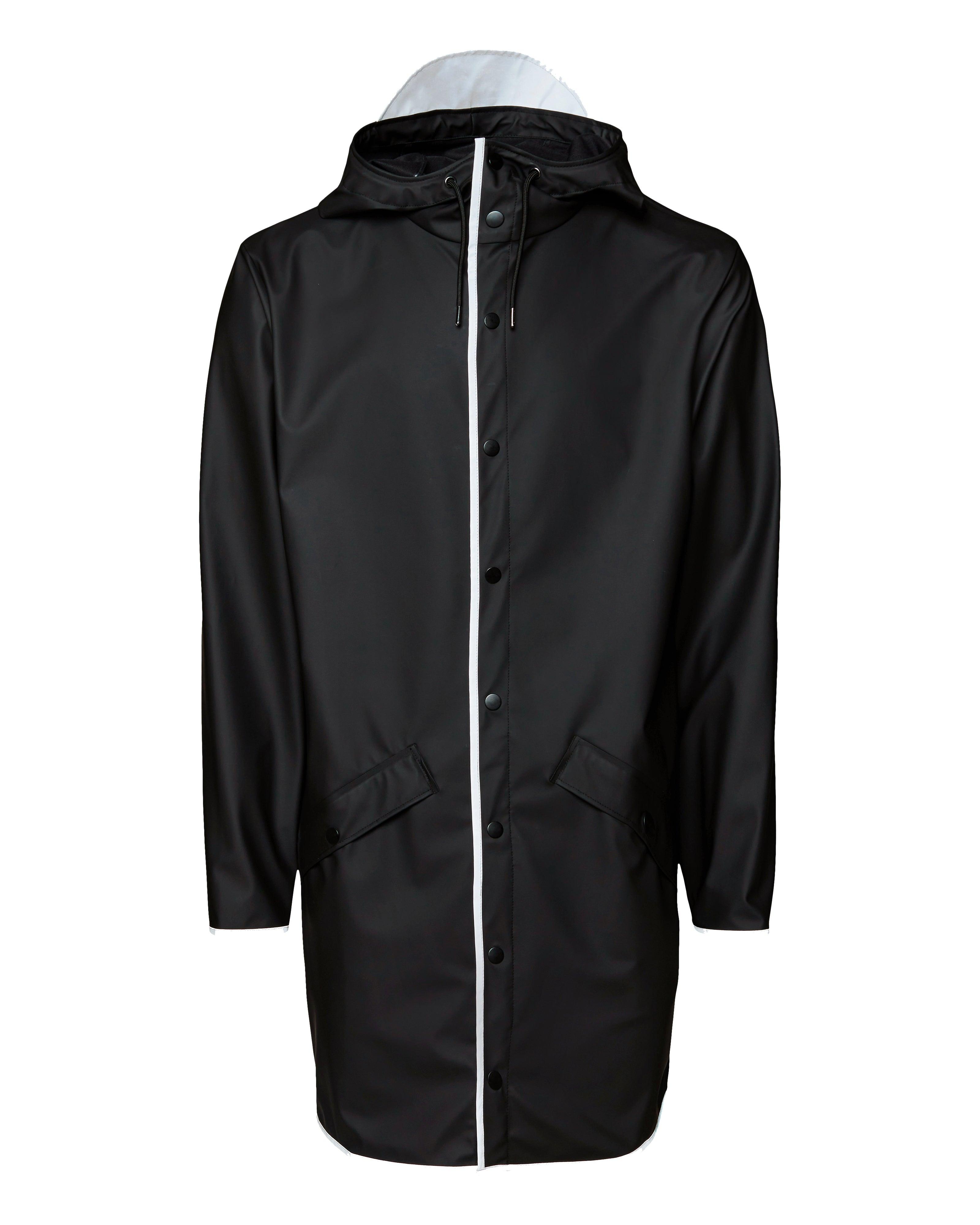 Rains Jackets Chubasquero Long Jacket in Black | Lyst