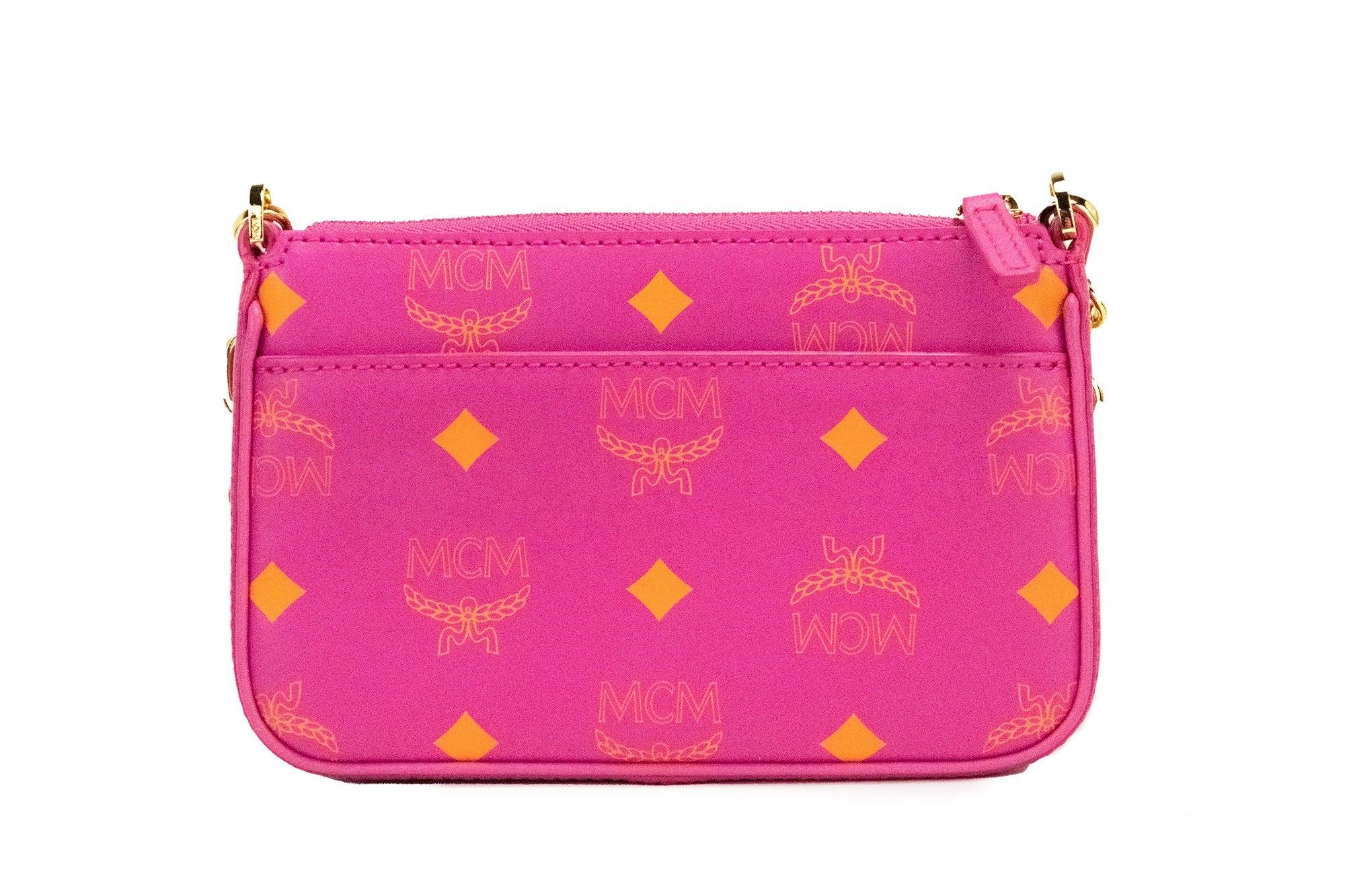 pink mcm crossbody bag