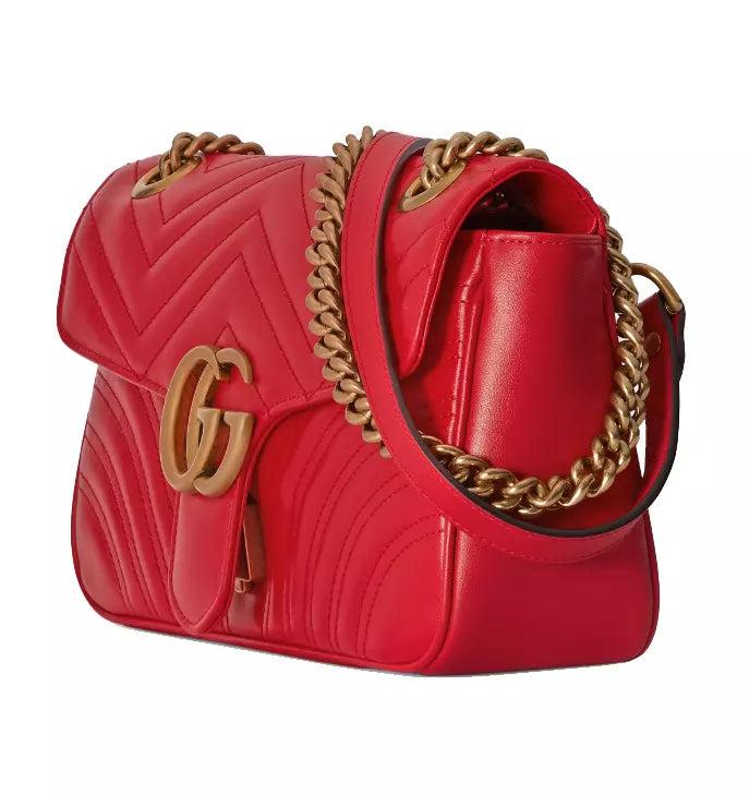 Gucci Leather Di Calfskin Crossbody Bag in Red