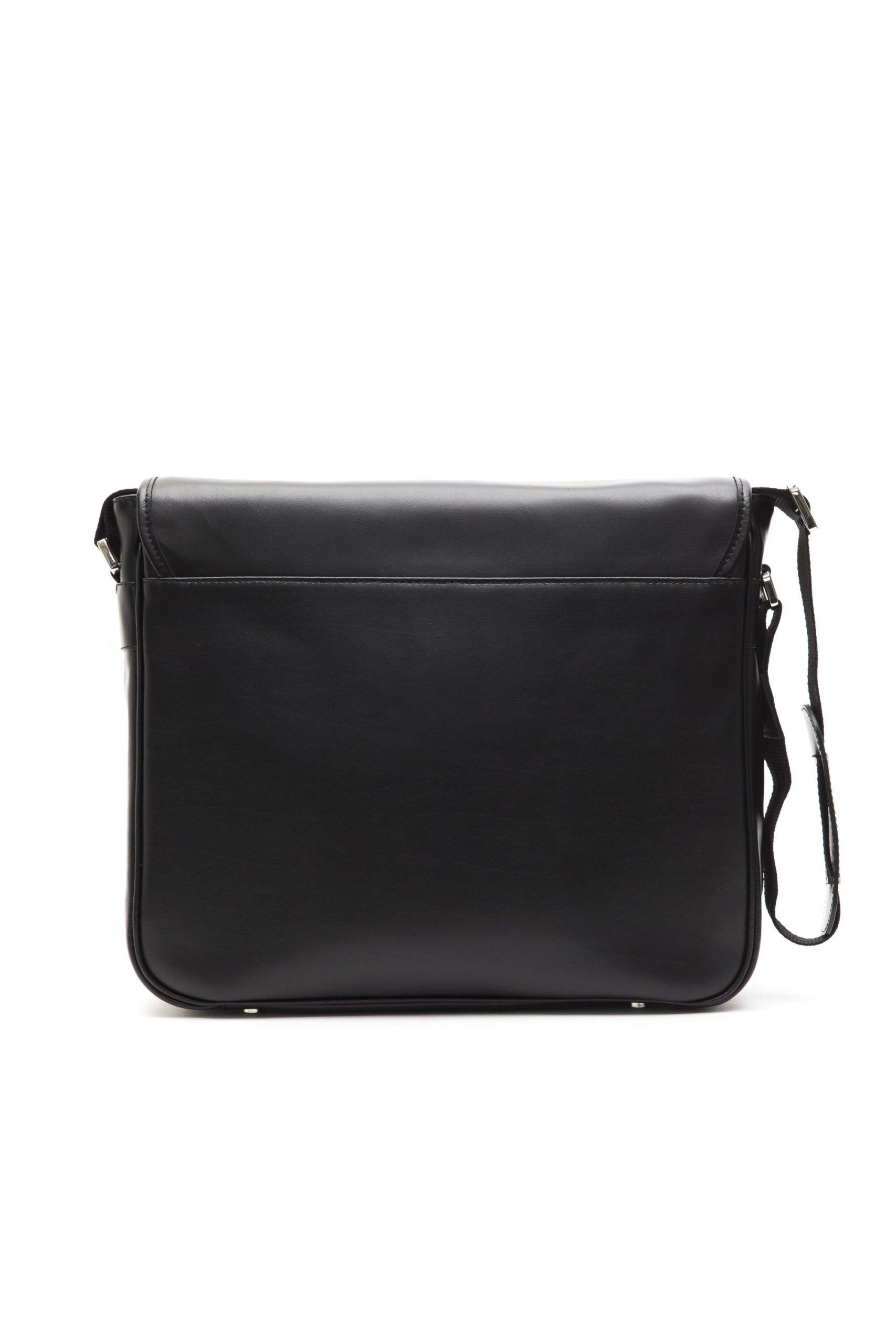 Mens Bags Messenger bags Billionaire Italian Couture Leather Nero Black Messenger Bag for Men 