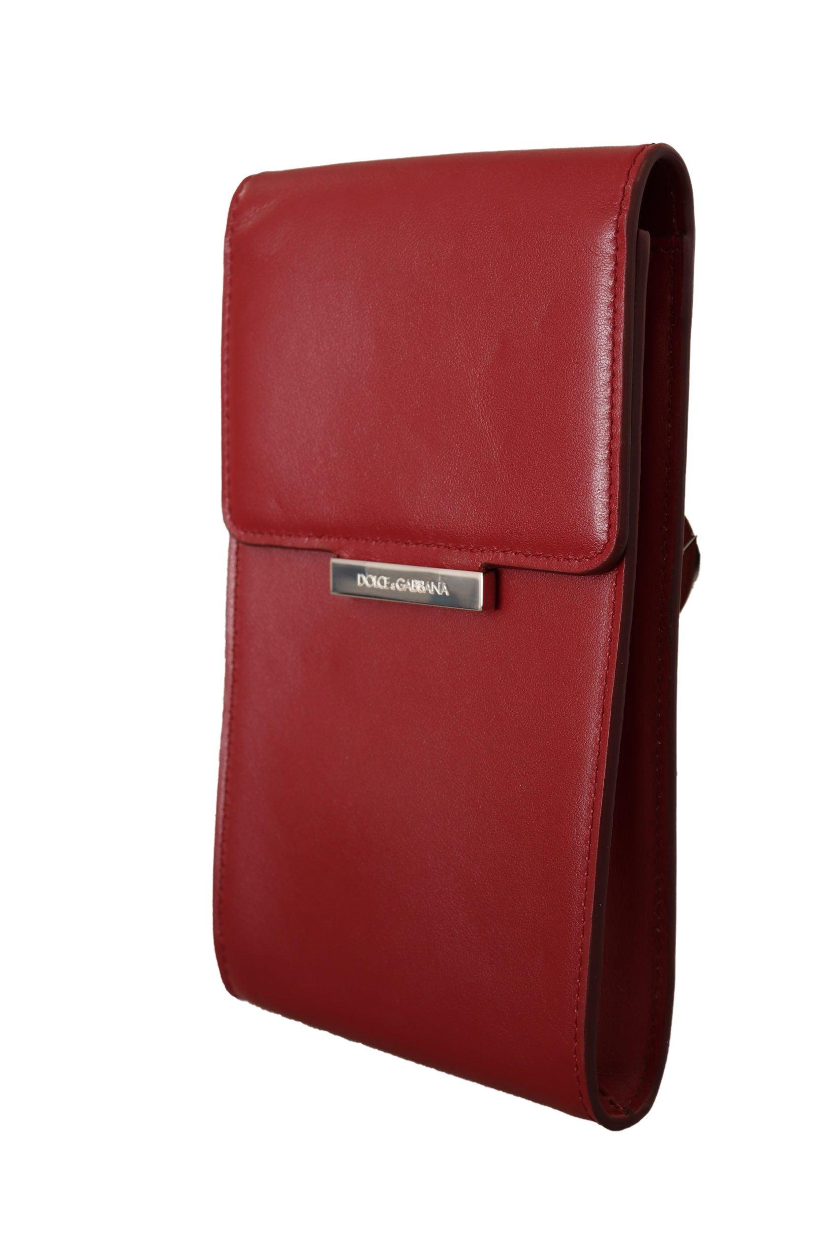 Dolce & Gabbana Red Leather Wallet Keyring Pouch Slot Pocket Wallet for Men  | Lyst