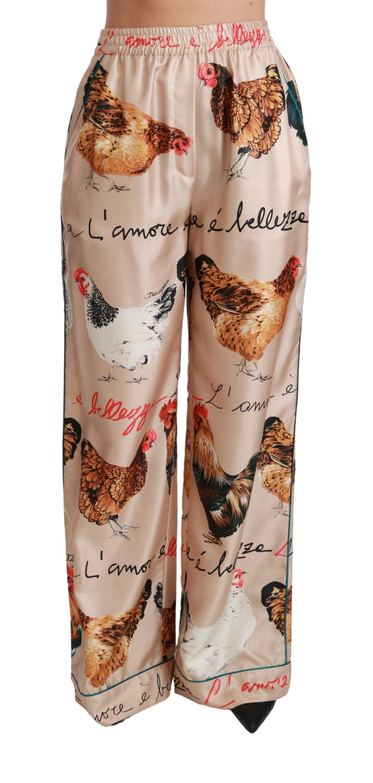 Dolce \u0026 Gabbana Hen Chicken Silk Pajama 