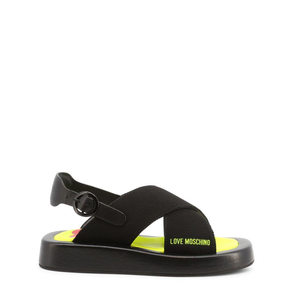 Love Moschino Flip Flops In Black And Yellow in Green Lyst