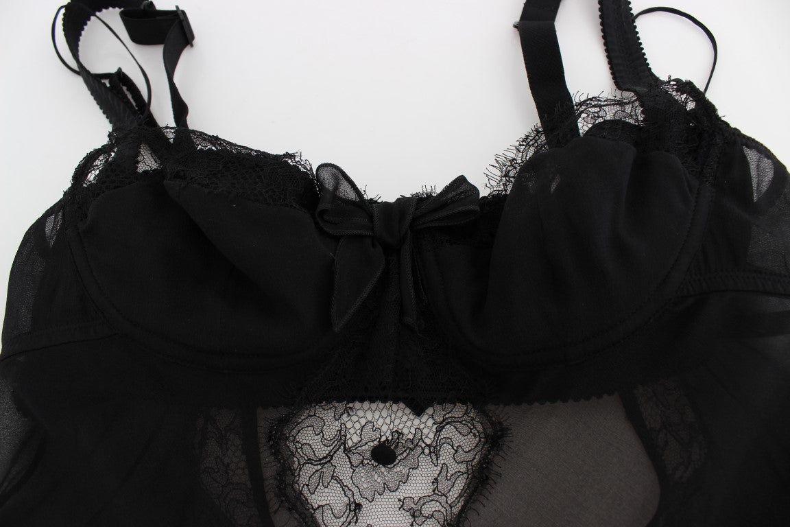 Floral lace bra in black - Dolce Gabbana