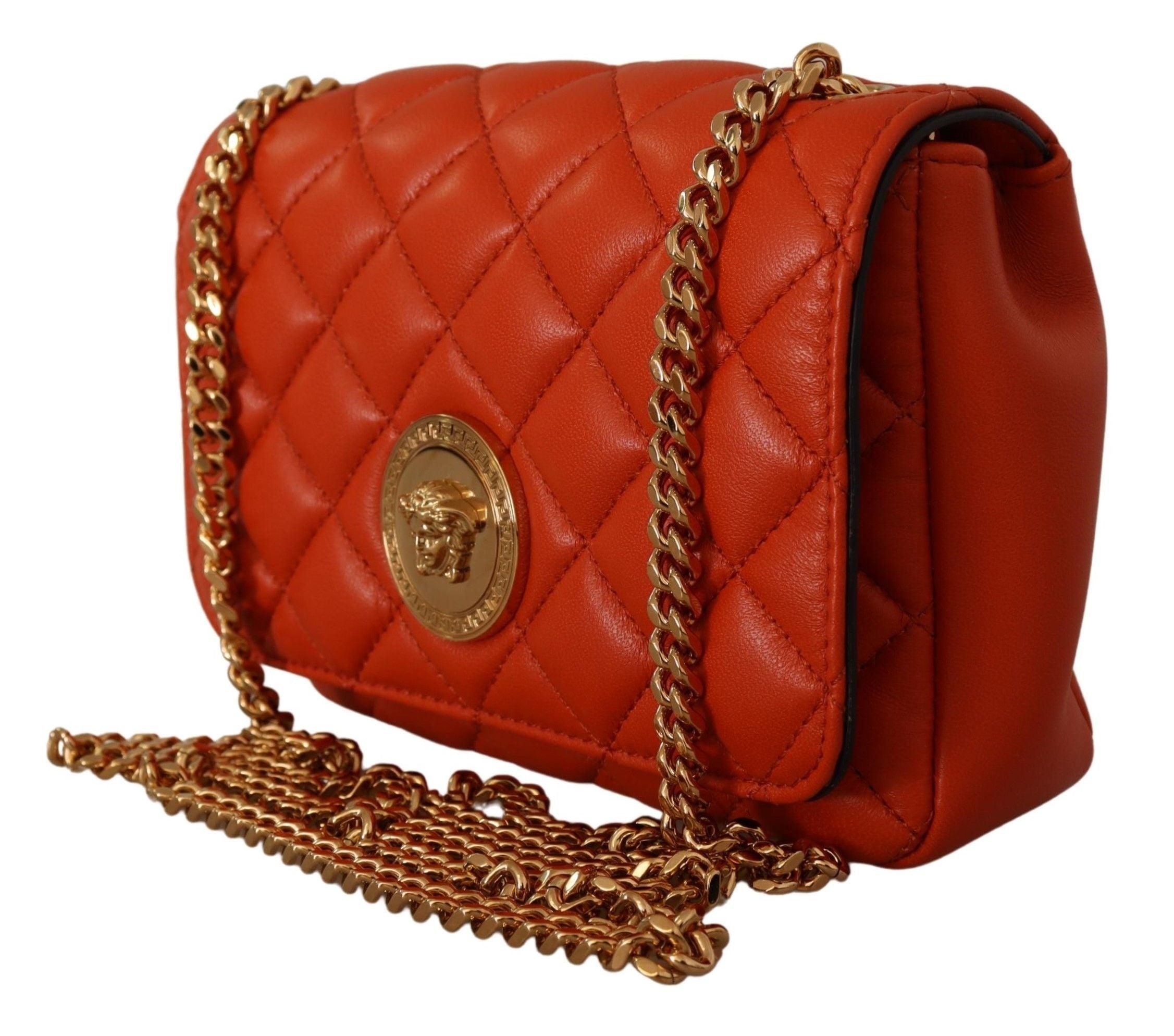 Versace Red Nappa Leather Medusa Evening Bag – AUMI 4