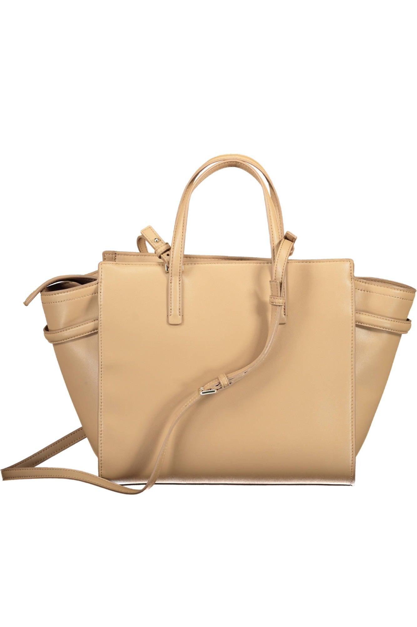 Calvin Klein Beige Polyester Handbag in Natural | Lyst