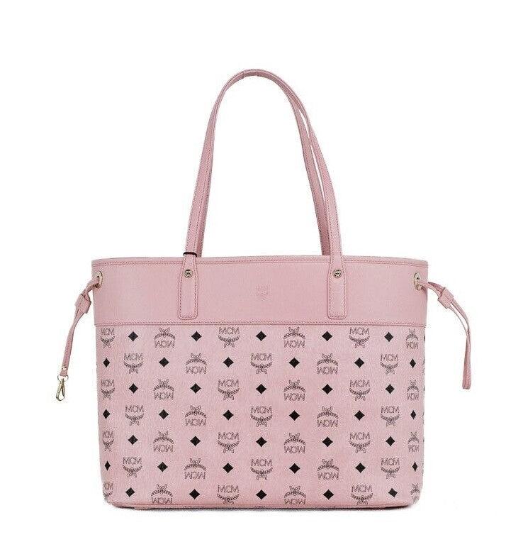 MCM Aren Medium Soft Pink Mixed Visetos Leather Shopper Shoulder Tote  Handbag | Lyst
