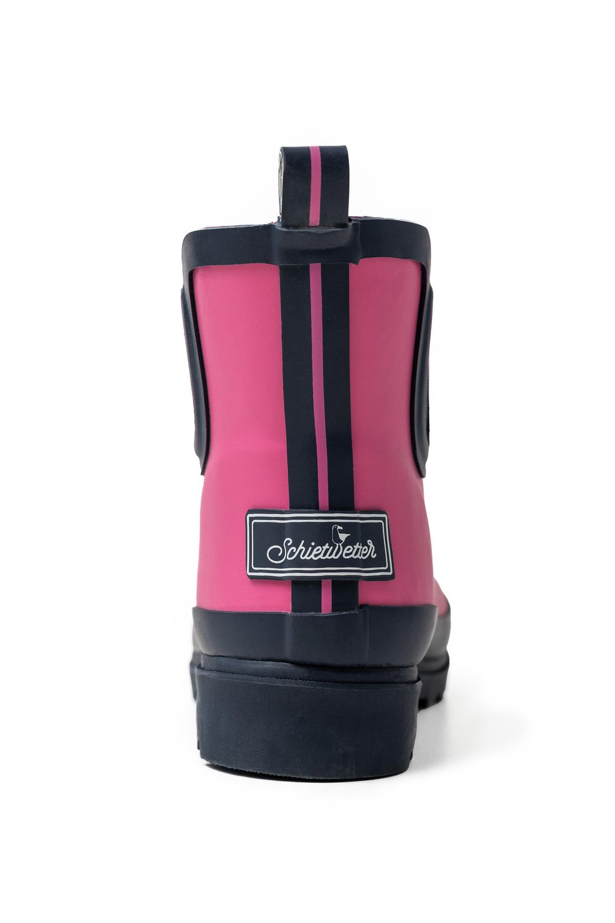 Schietwetter Gummistiefel halbhoch wetterfest funktional in Pink