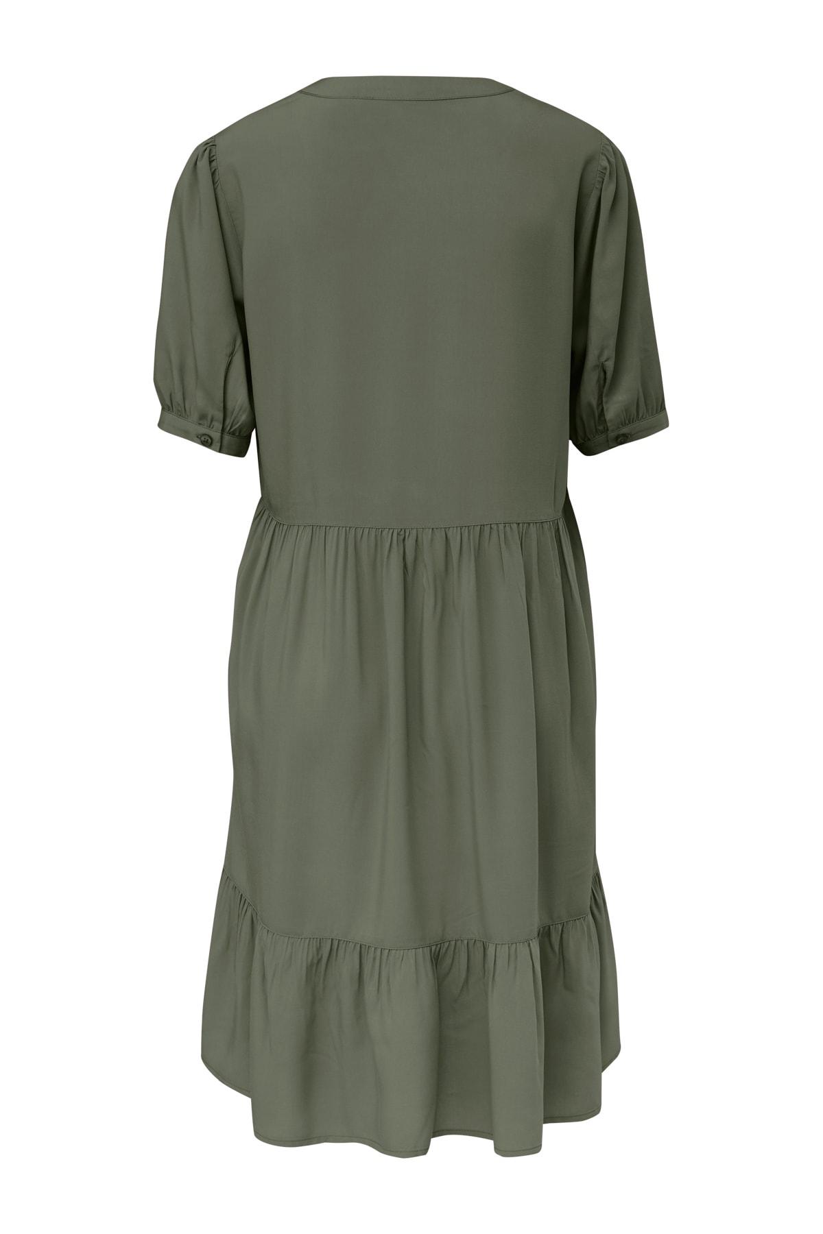 S.oliver Kleid gerüschter saum in Grün | Lyst DE