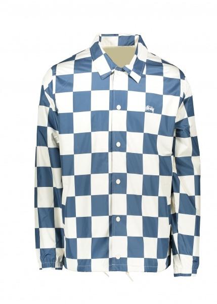stussy checkered coach jacket