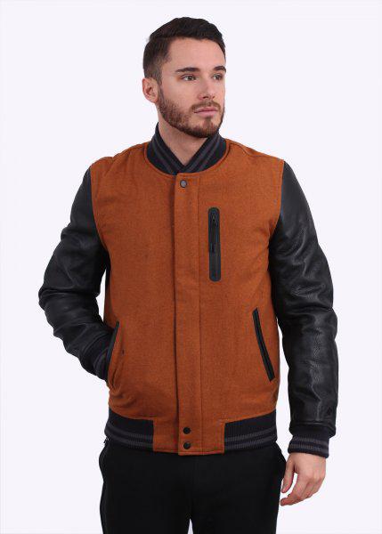 Nike Leather Destroyer Jacket in Brown for Men | Lyst