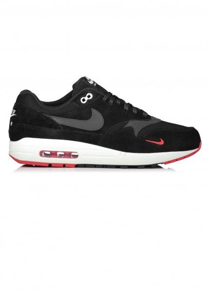 Nike Leather Air Max 1 Mini Swoosh Bred in Black/Grey/Red (Black) for Men -  Lyst