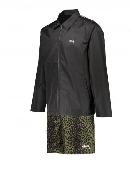 stussy leopard panel jacket