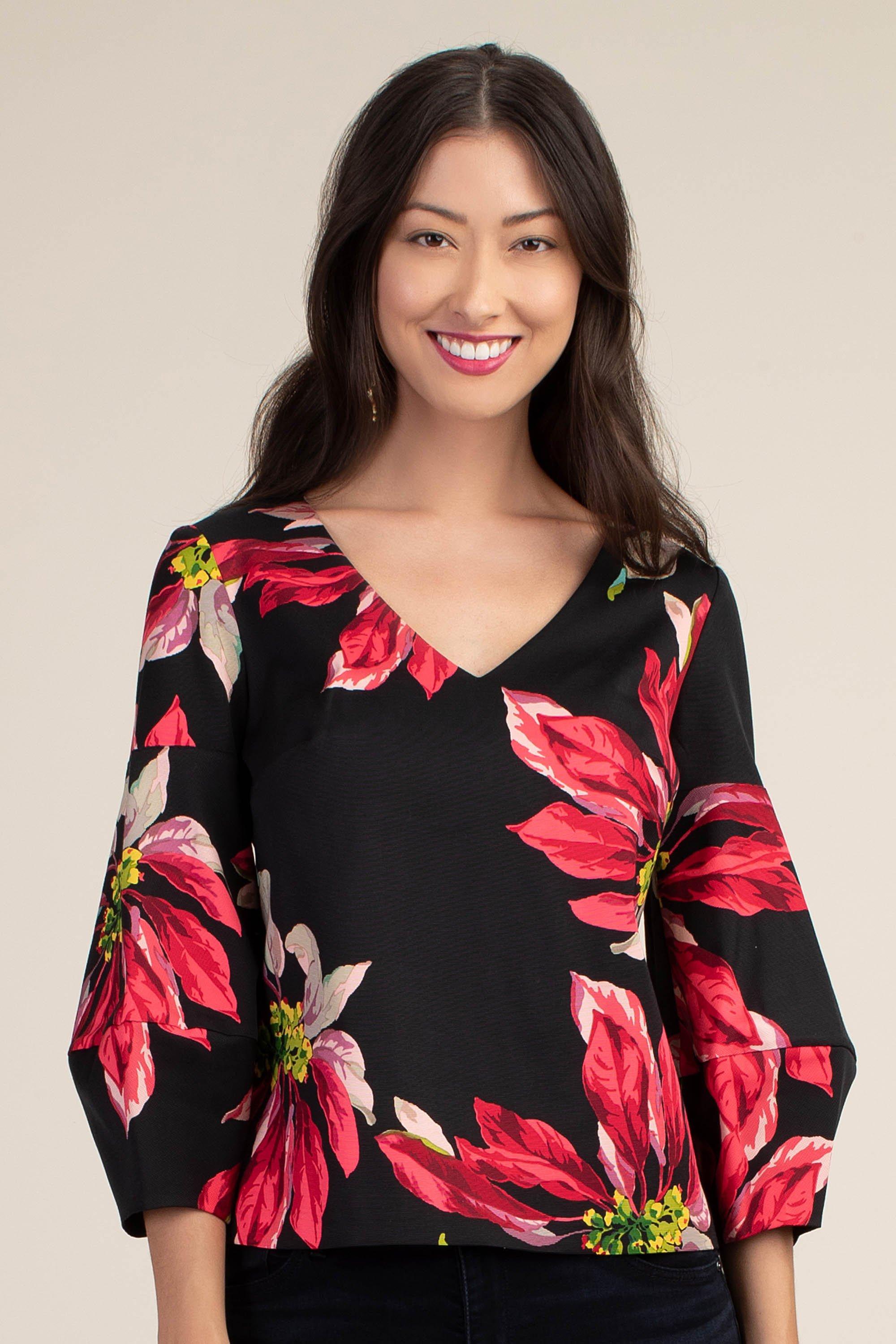 Trina Turk Cotton Yuka Top in Red Lyst