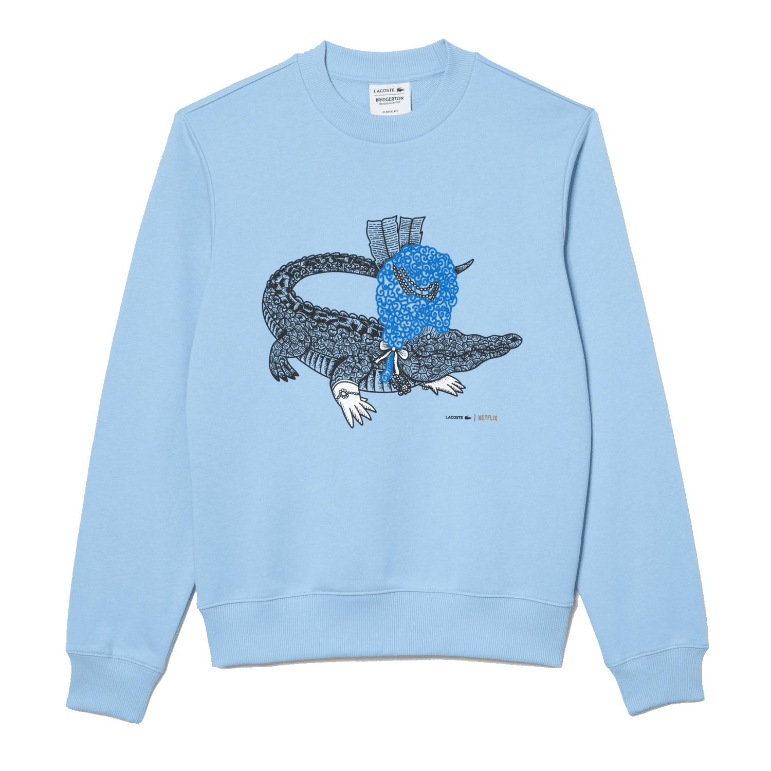 Lacoste X Netflix Organic Cotton Sweatshirt Print Bridgerton Blue for Men |  Lyst
