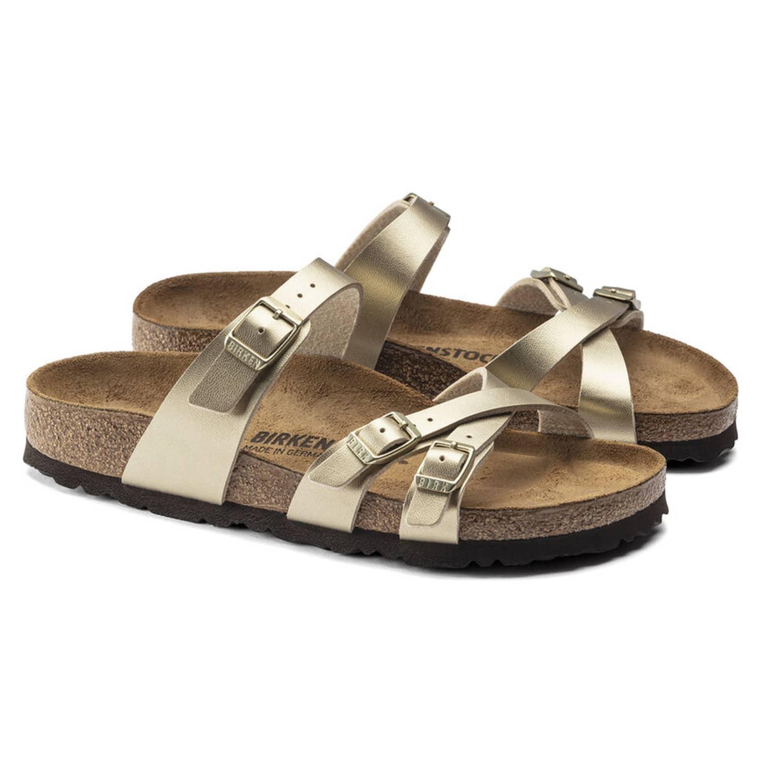 Birkenstock Franca Birko-flor Sandals In Gold 1018882 in Metallic | Lyst