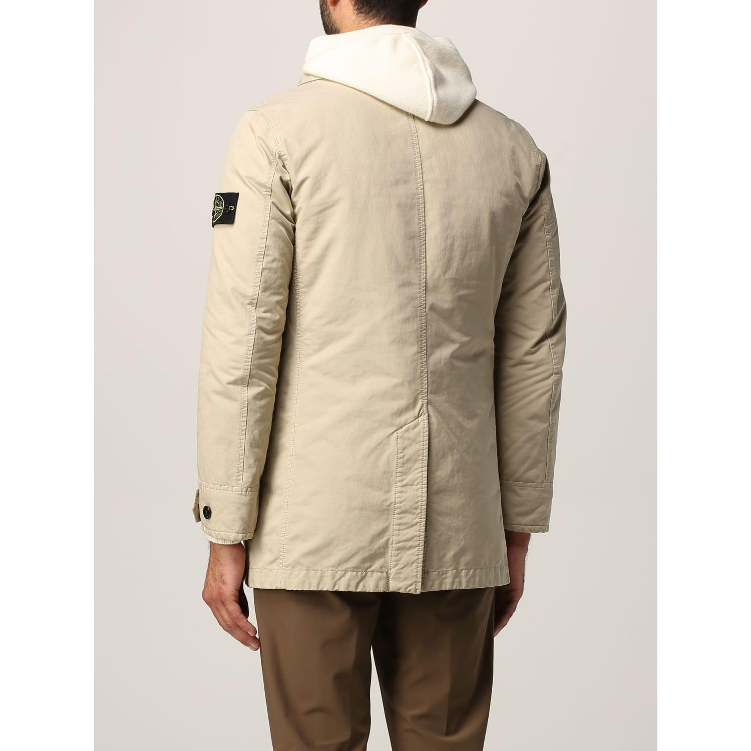 Stone Island 42149 David-tc With Primaloft® Insulation Technology Short Trench  Coat Beige in Natural for Men | Lyst