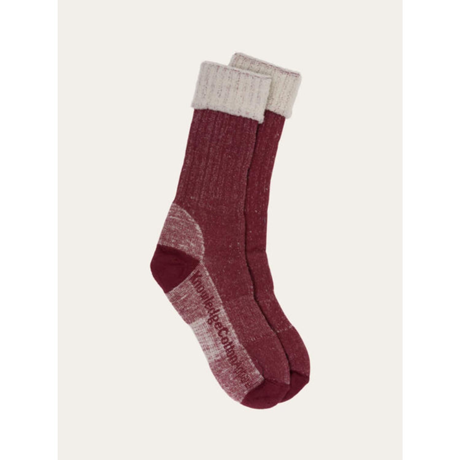 Knowledge Cotton Apparel Chaussettes Laine Low Terry Wool in Red for Men |  Lyst