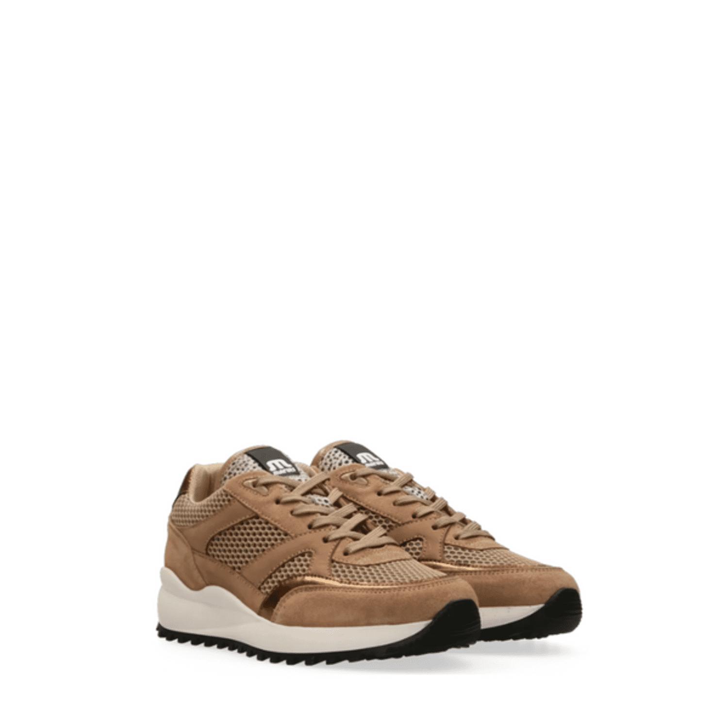 Maruti Beige And Pixel Off White Boyd Suede Trainers in Brown | Lyst