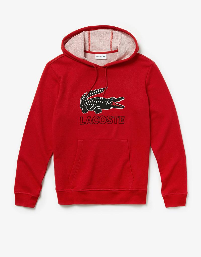 lacoste red hoodie