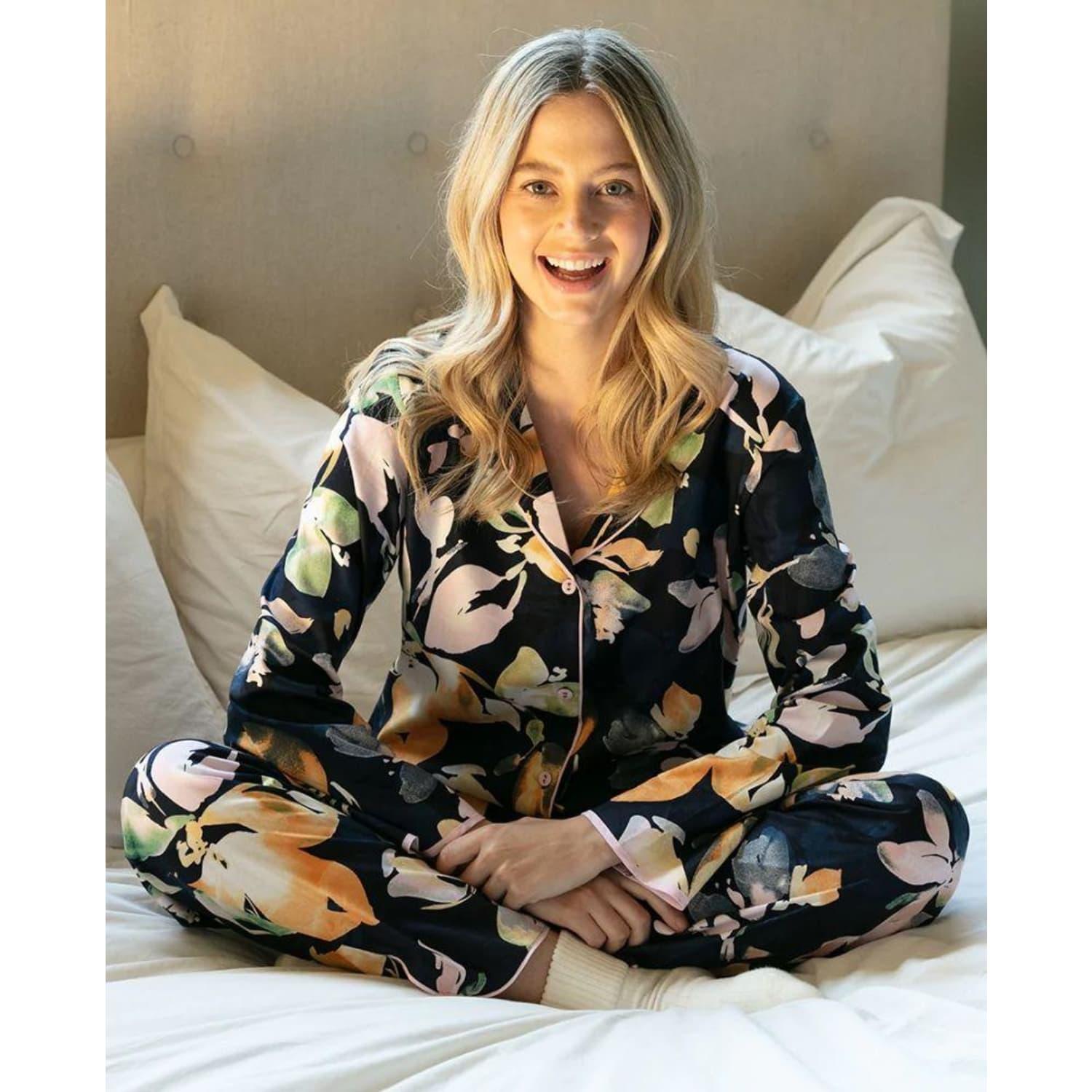 Pyjamas à imprimé floral la marine Estelle Navy Cyberjammies en coloris  Métallisé | Lyst