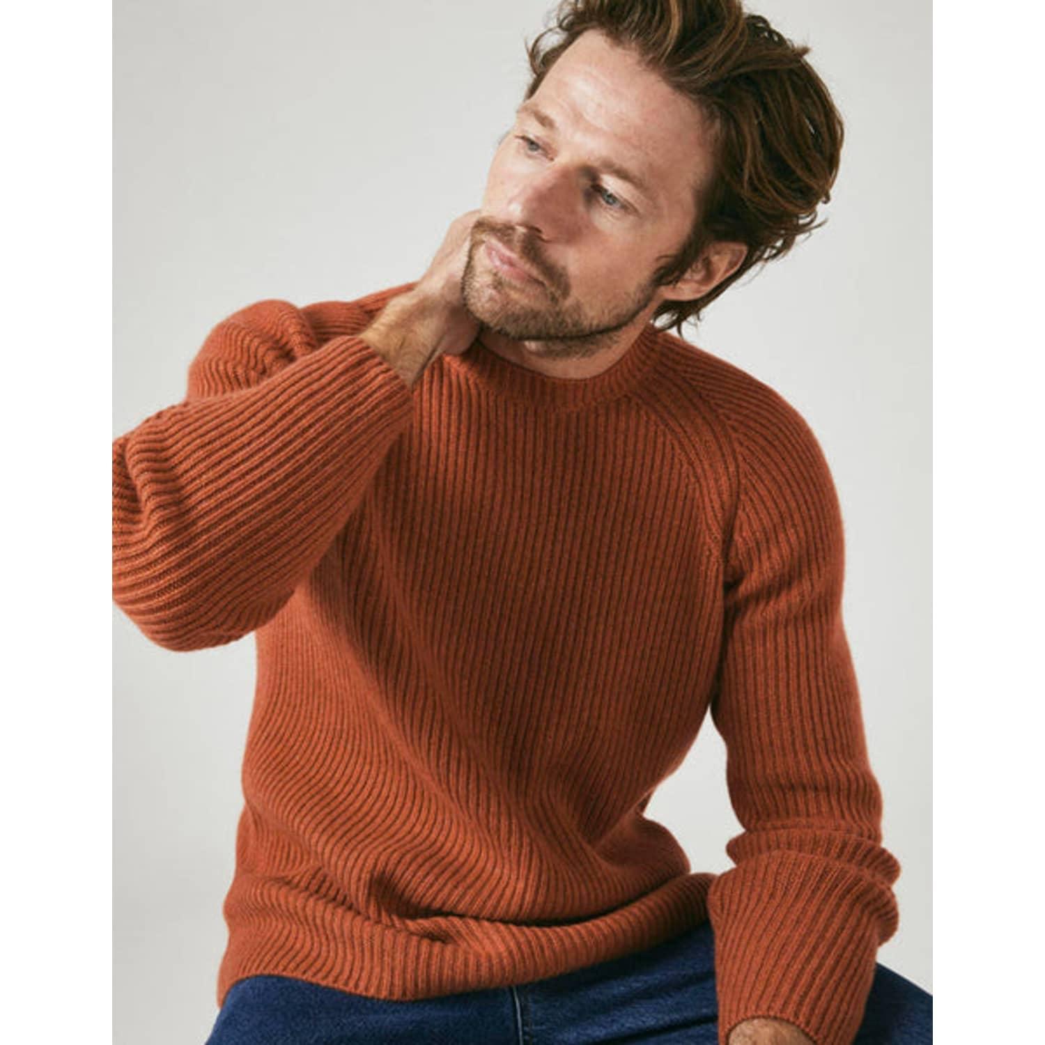 Burnt orange cashmere sweater sale