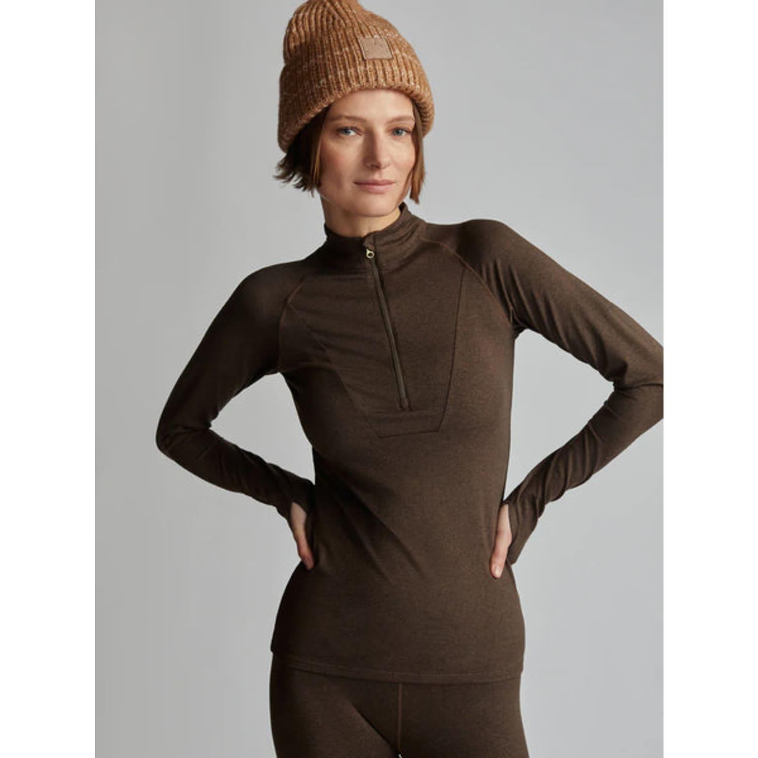 Varley Chocolate Always Warm Half Zip Base Layer | Lyst