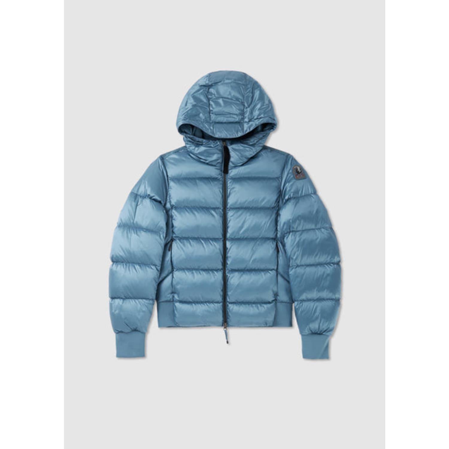 Gloss Puffer Jacket - Light Blue