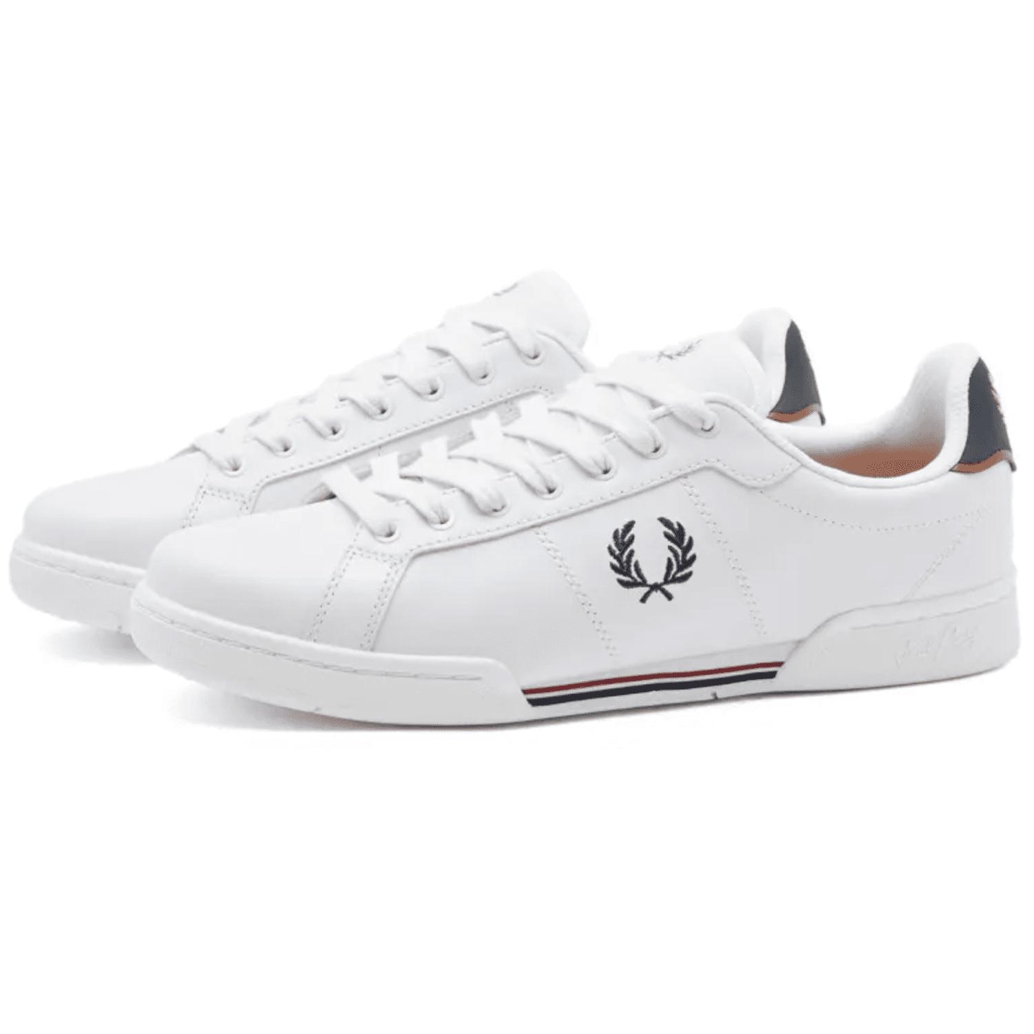 Authentic B722 Leather Sneakers White And Navy di Fred Perry da Uomo | Lyst