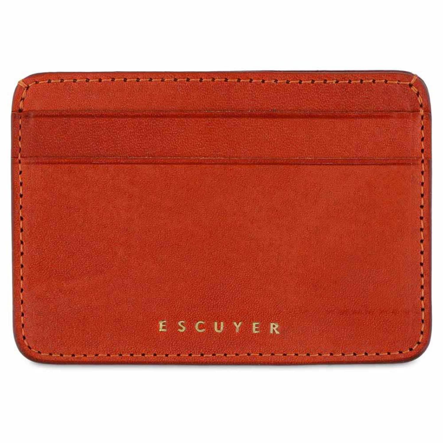 Escuyer Leather Card Holder in Black for Men | Lyst