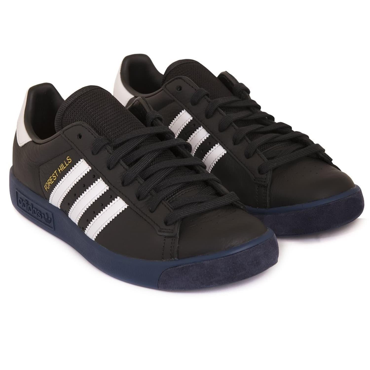 adidas Core Black And White Leather Est Hills Shoes in Blue for Men | Lyst