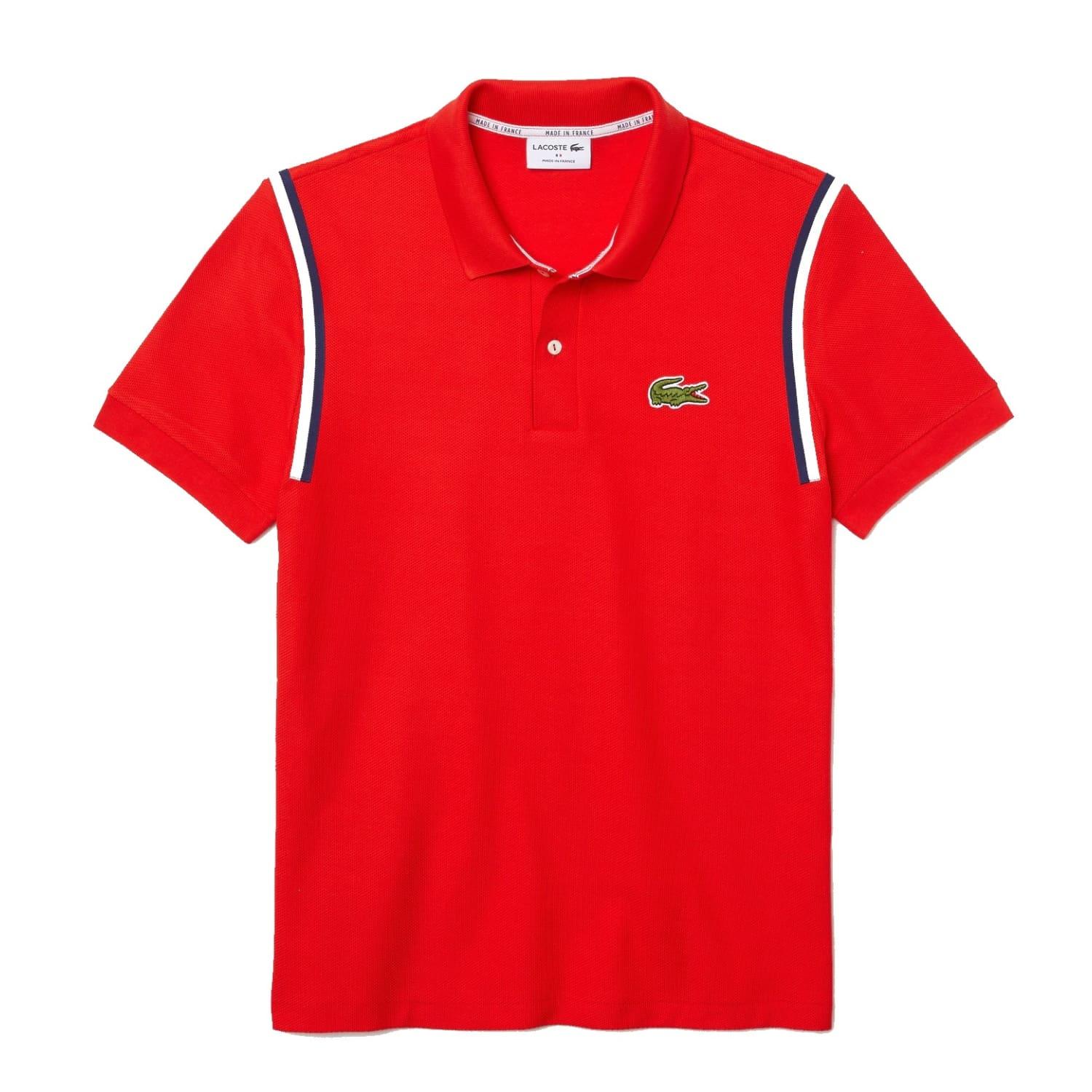 Lacoste "made In France" Regular Fit Organic Cotton Polo Shirt Red for Men  | Lyst