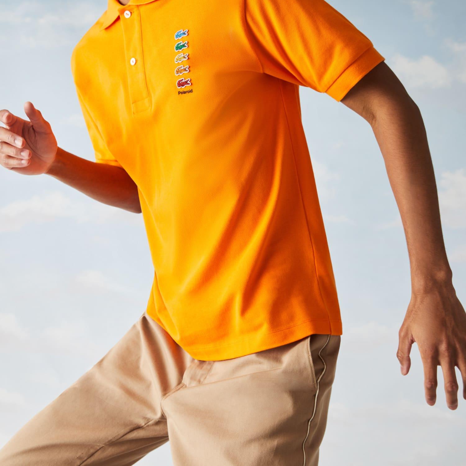 Lacoste Orange 's X Polaroid Coloured Crocodiles Classic Fit Polo Shirt for  Men | Lyst