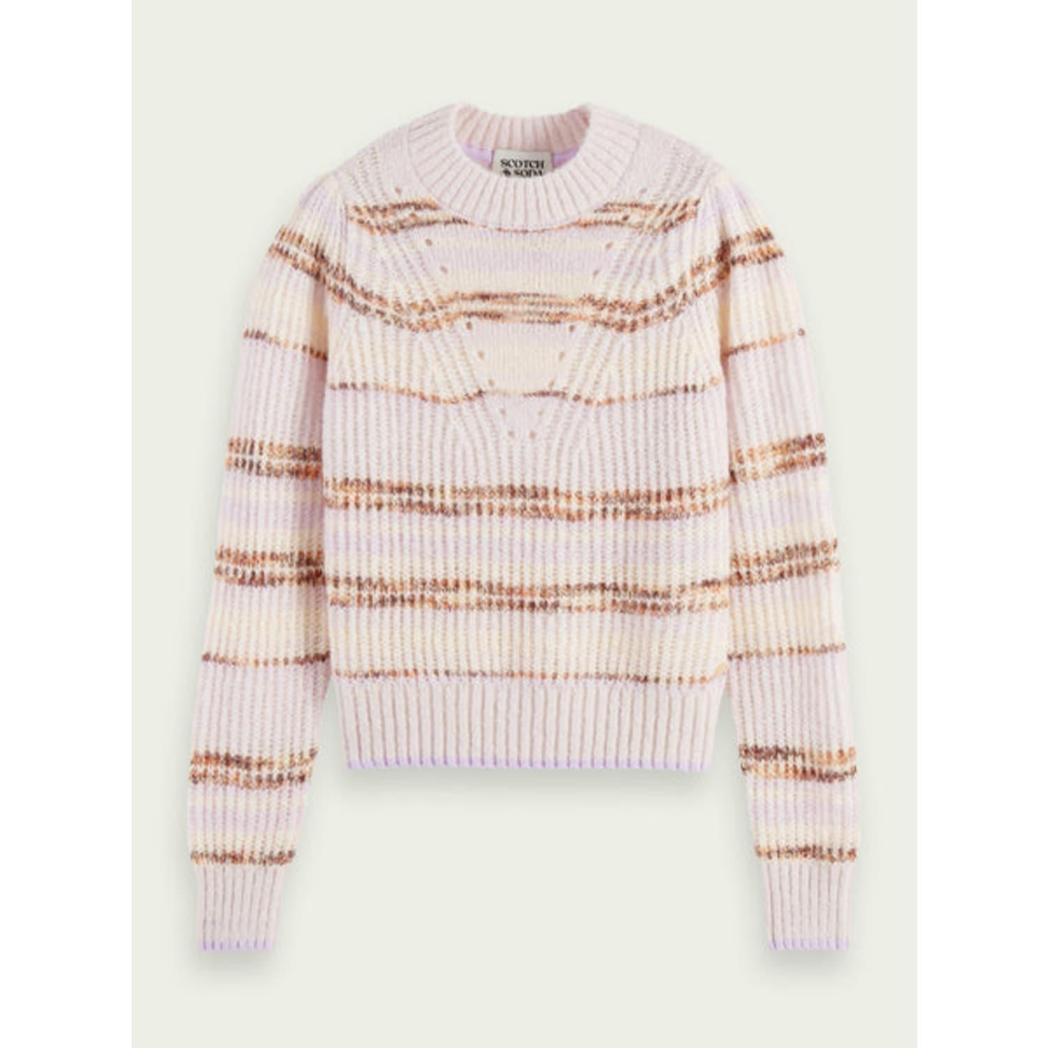 Scotch u0026 Soda Combo X Fuzzy Knitted Sweater in Pink | Lyst