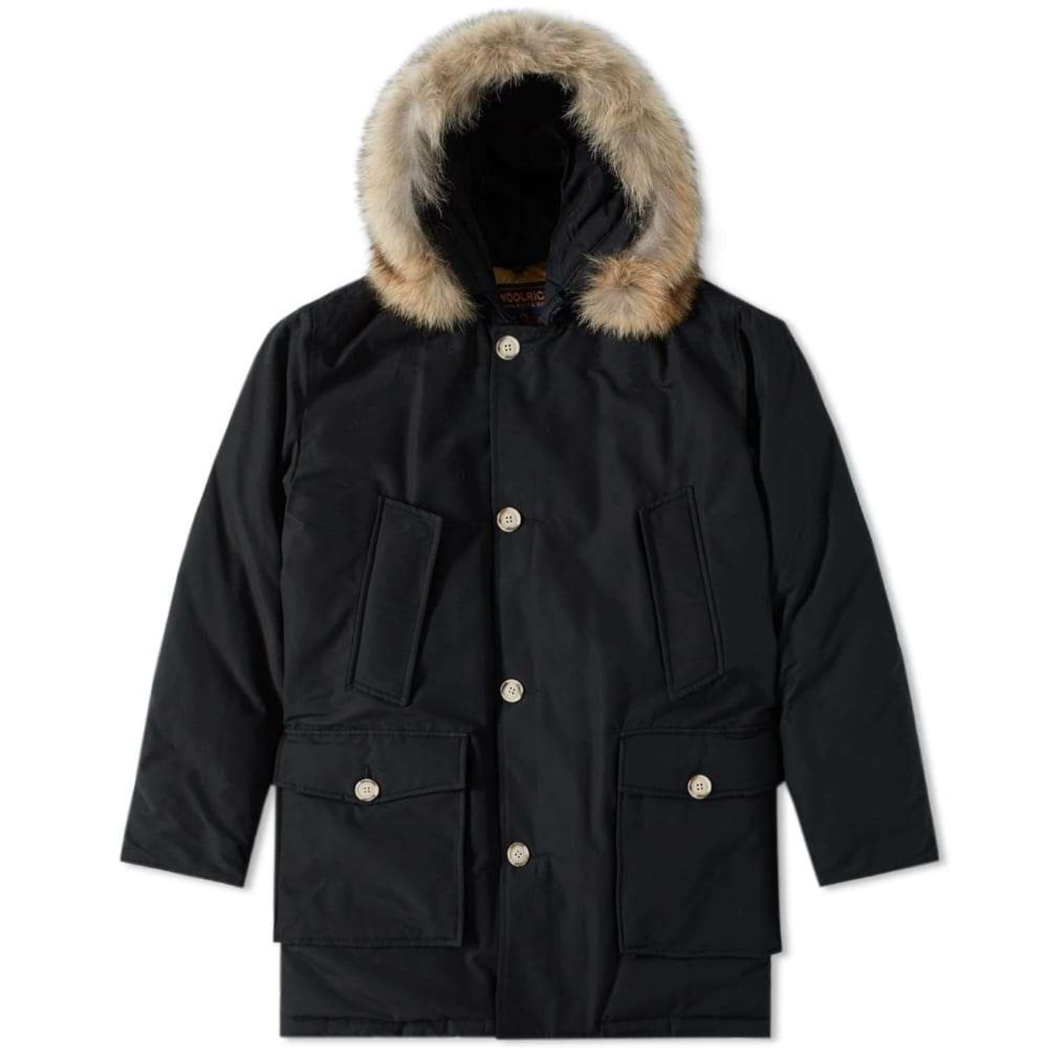 Woolrich New Black Detachable Fur Arctic Parka for Men | Lyst